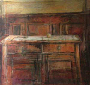 « Nature morte avec une pomme »Alberto Giacometti-1937-Huile sur toile (71,8x74,9cm)-New York, The Metropolitan Museum of Arts