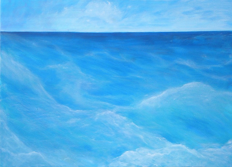 « Mer 4» 2017 Techniques mixtes (100x50cm)